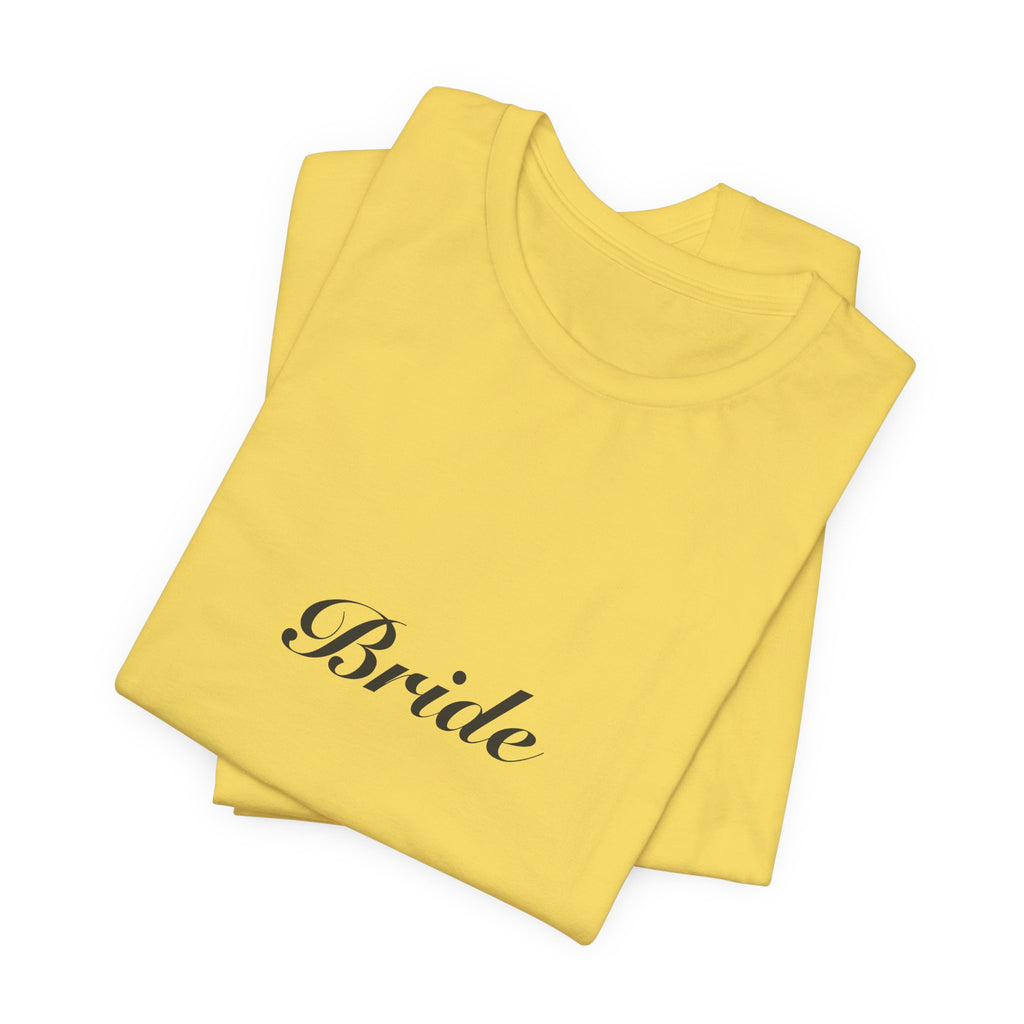 Bride Shirt | Elegant Script Bride Tee for Bachelorette & Wedding