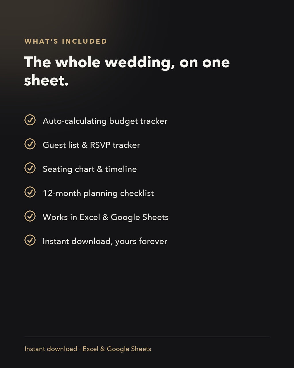 Wedding Planner — what's included