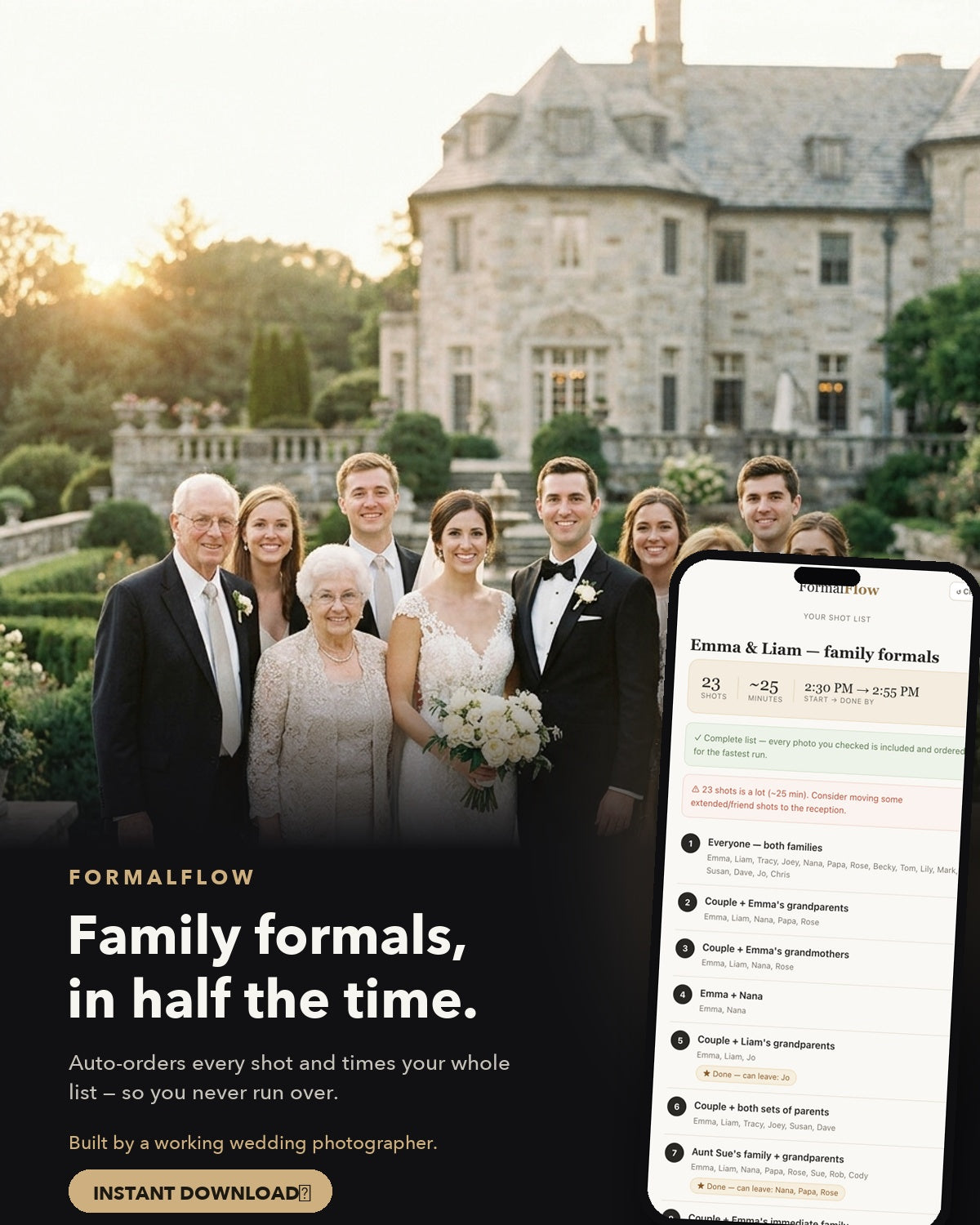 FormalFlow — family formals, in half the time