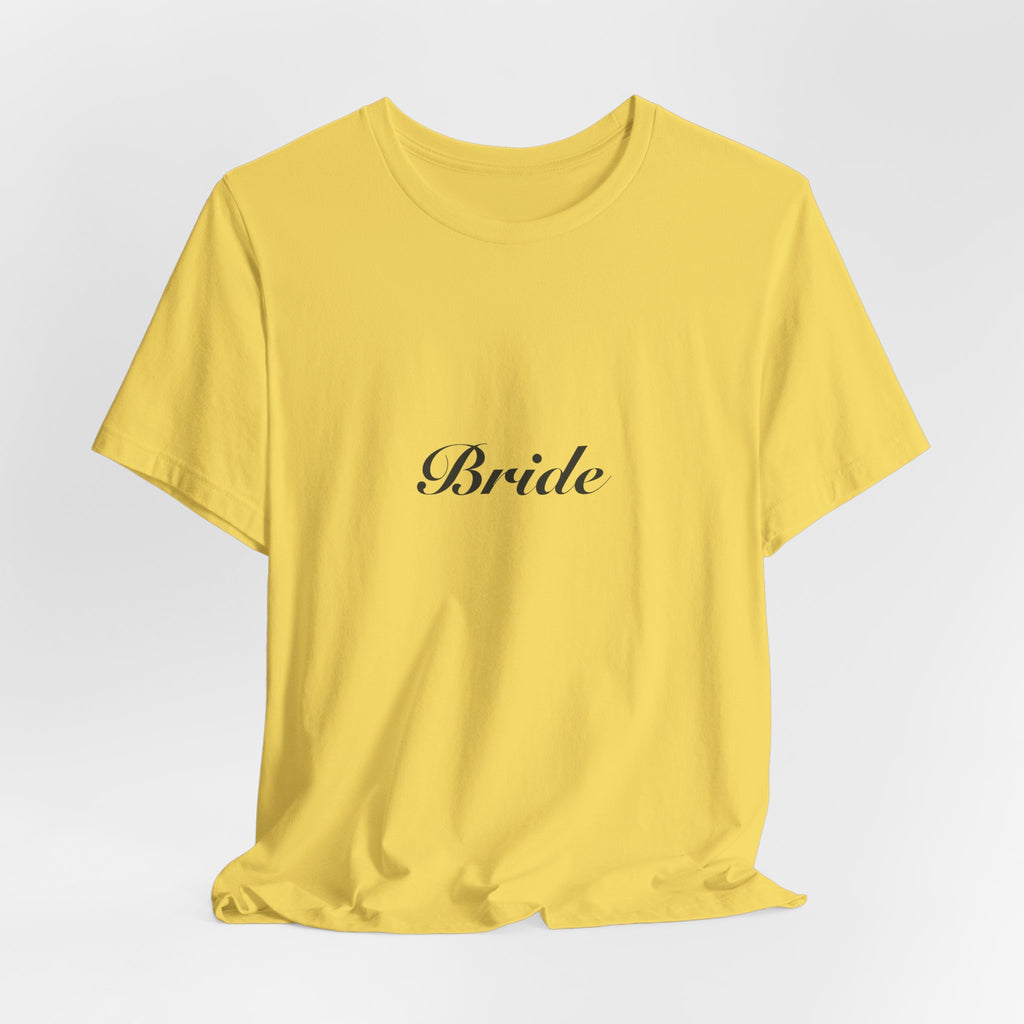 Bride Shirt | Elegant Script Bride Tee for Bachelorette & Wedding