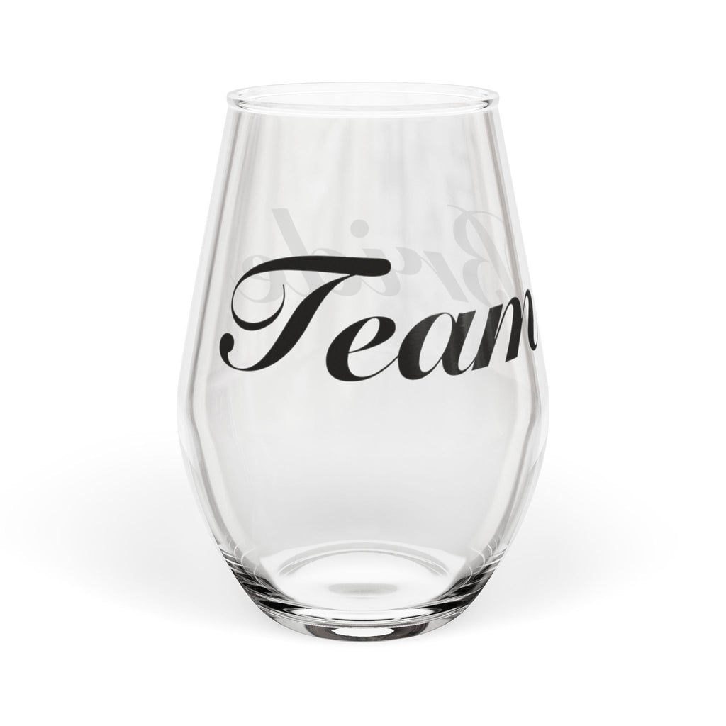 Team Bride Stemless Wine Glass | Bachelorette & Bridesmaid Proposal Gift