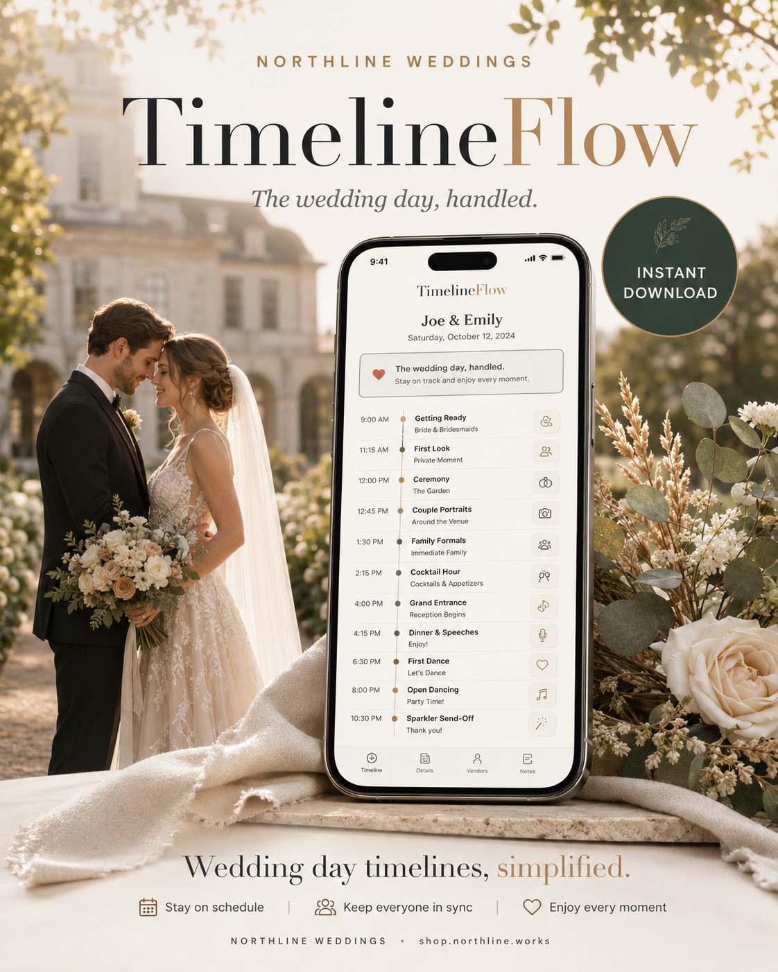 Wedding Day Timeline - Photographer Timeline App With Live Schedule & Golden Hour Calculator