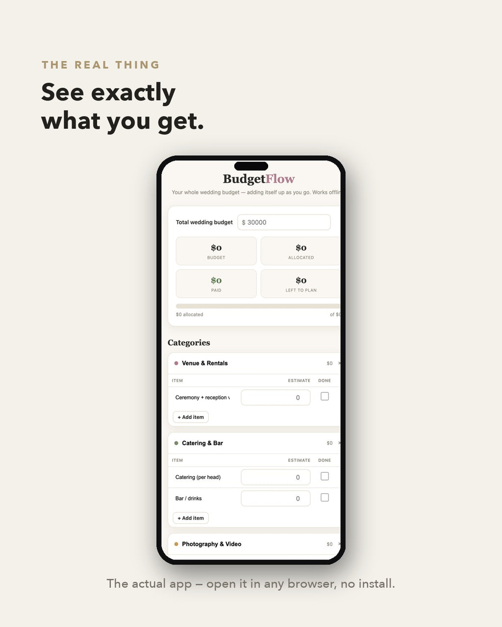 BudgetFlow — see the real app