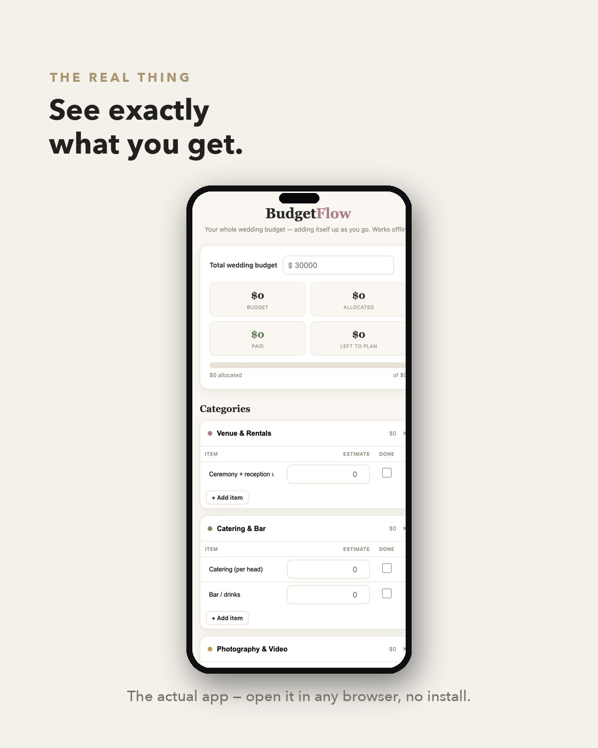 BudgetFlow — see the real app