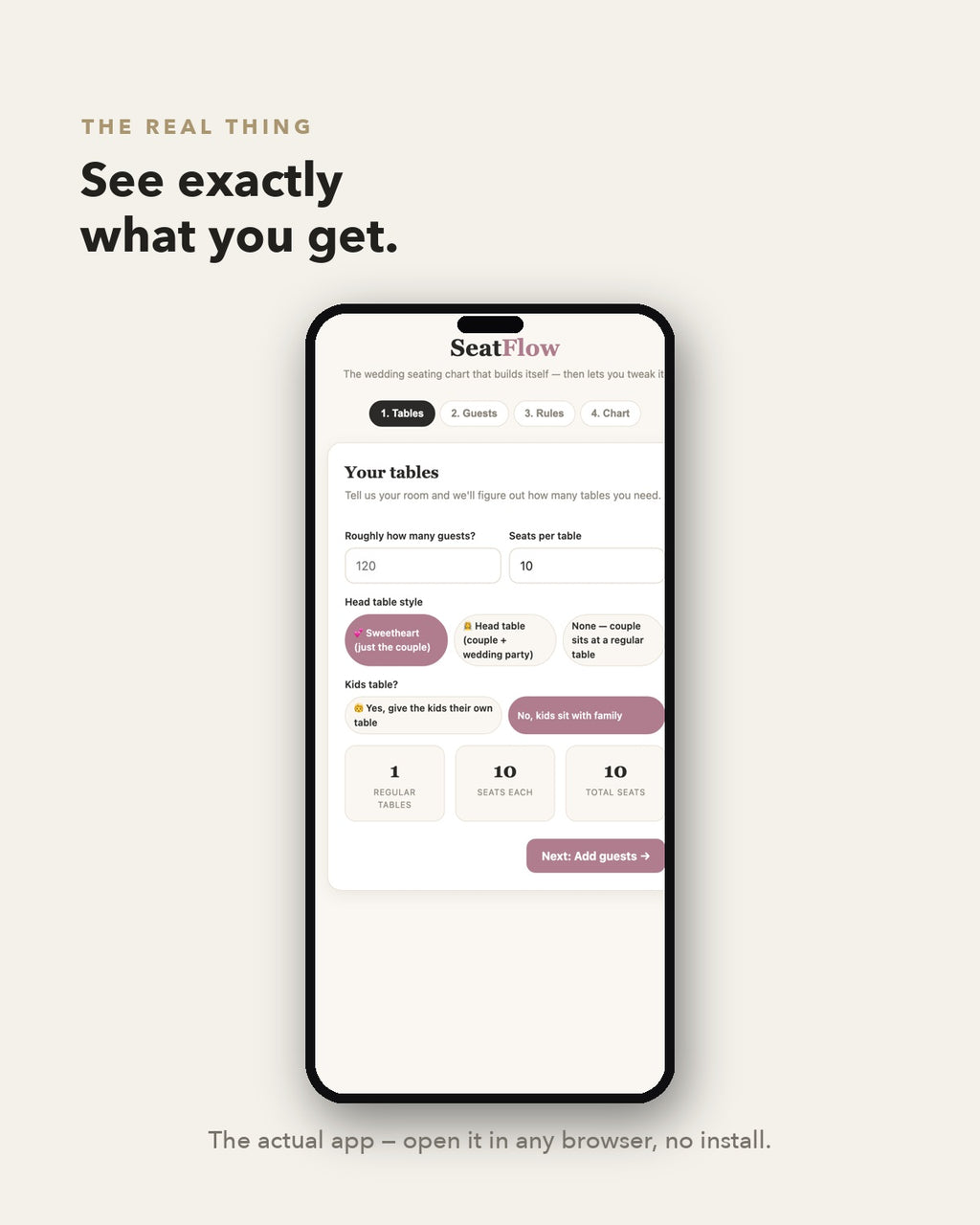 SeatFlow — see the real app