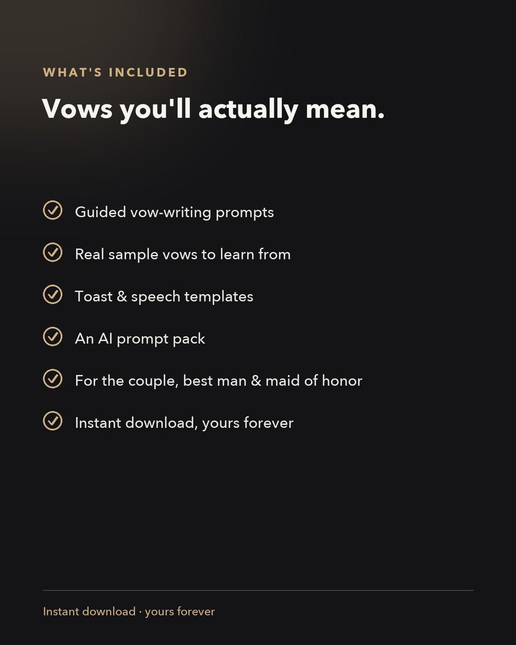 Vow Kit — what's included