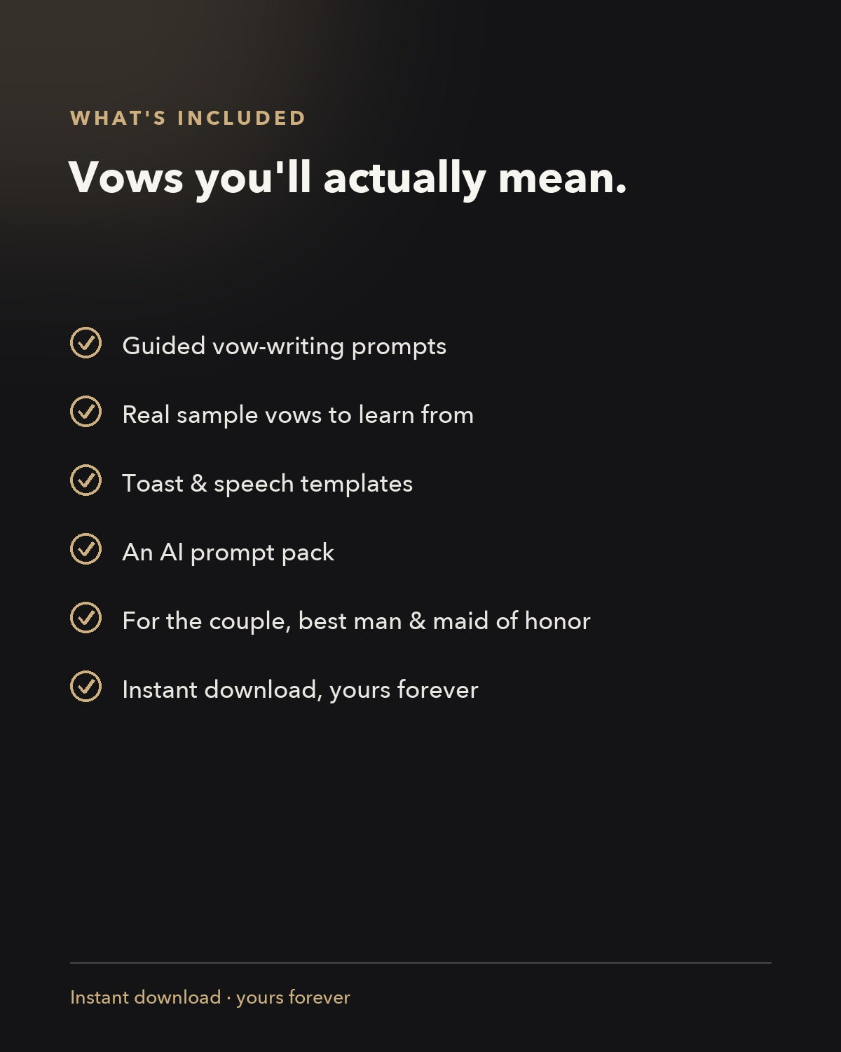 Vow Kit — what's included