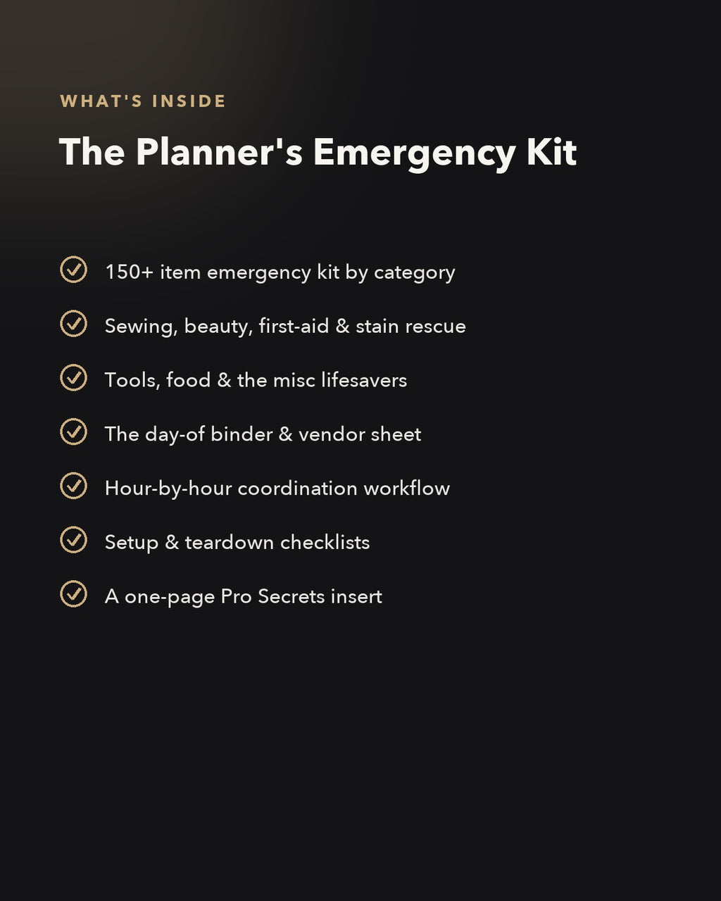 Planner Emergency Kit — what's inside