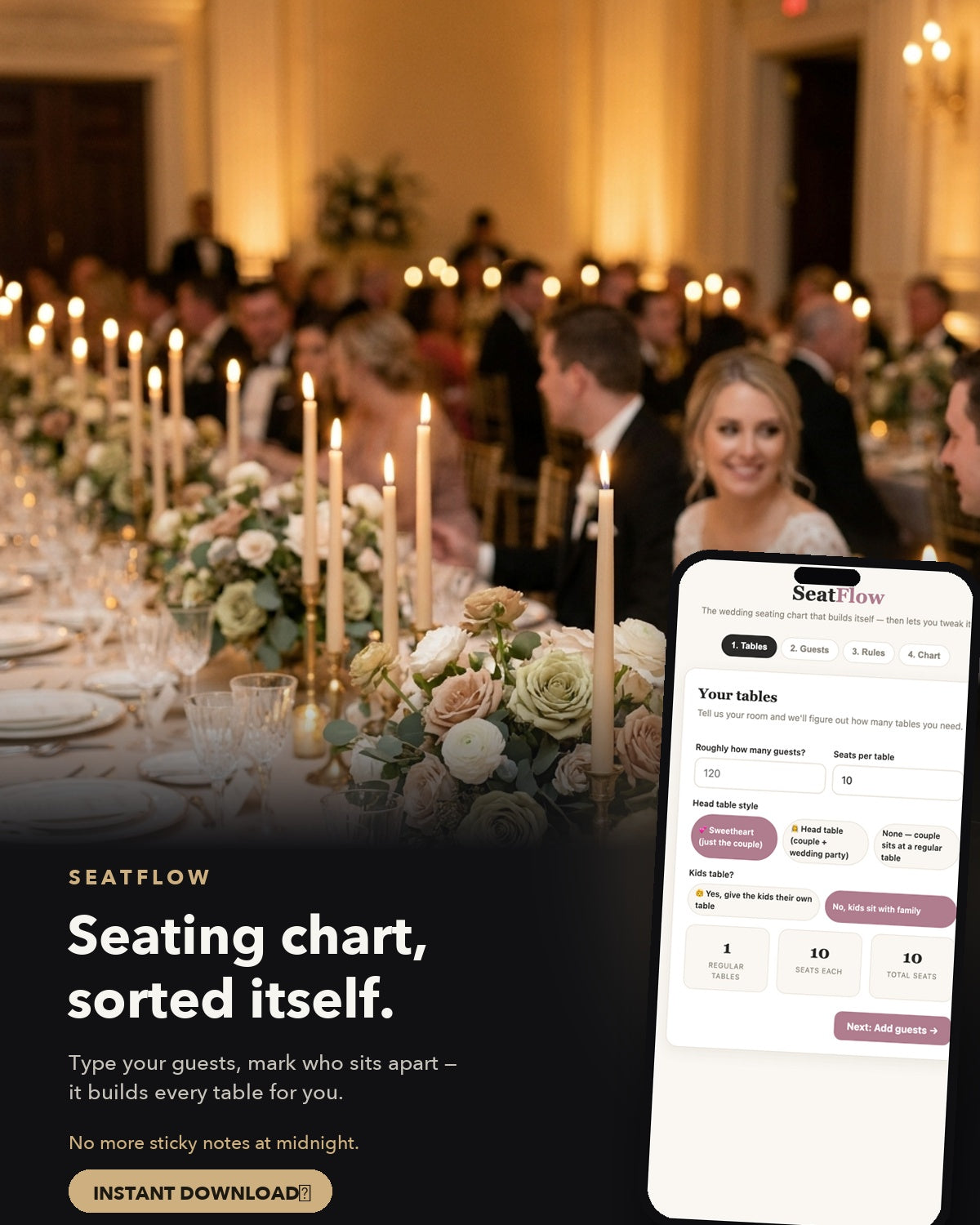 SeatFlow — wedding seating chart
