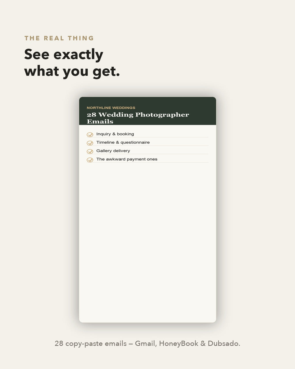 Email Pack — see the real templates