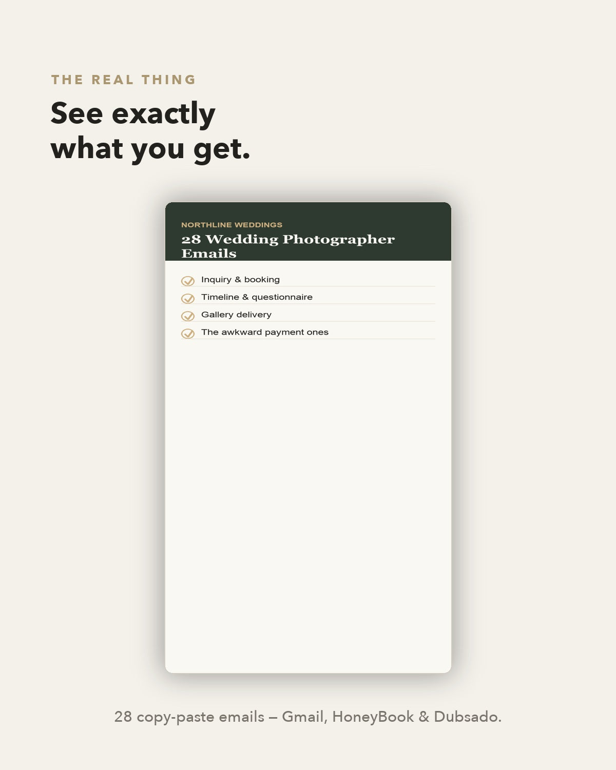 Email Pack — see the real templates