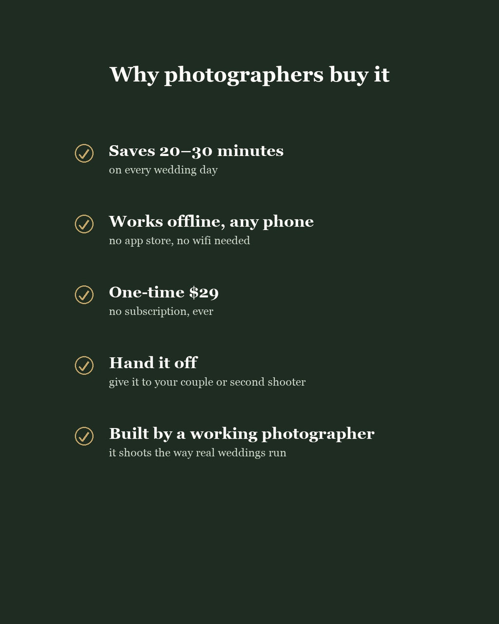 Why photographers buy FormalFlow