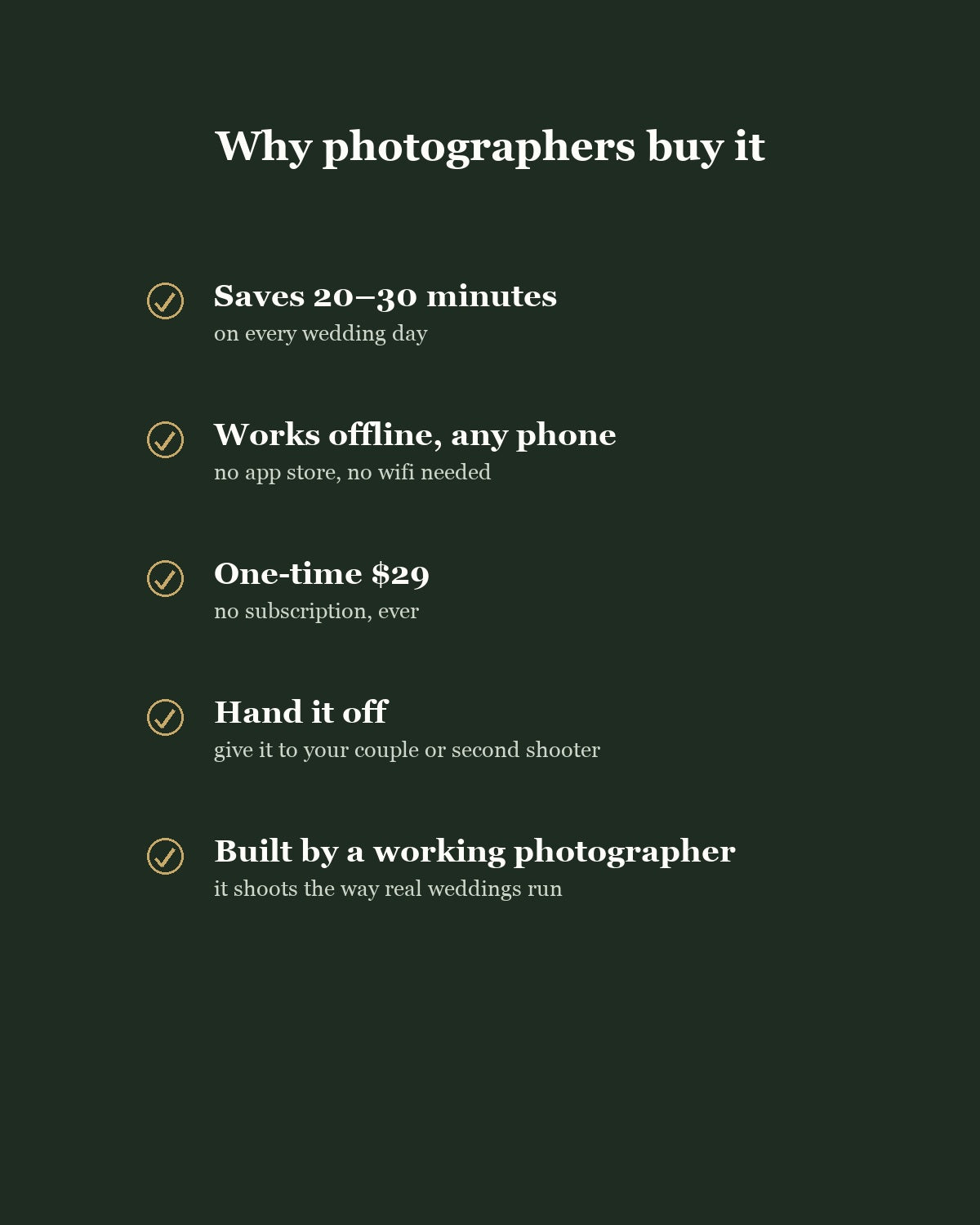 Why photographers buy FormalFlow