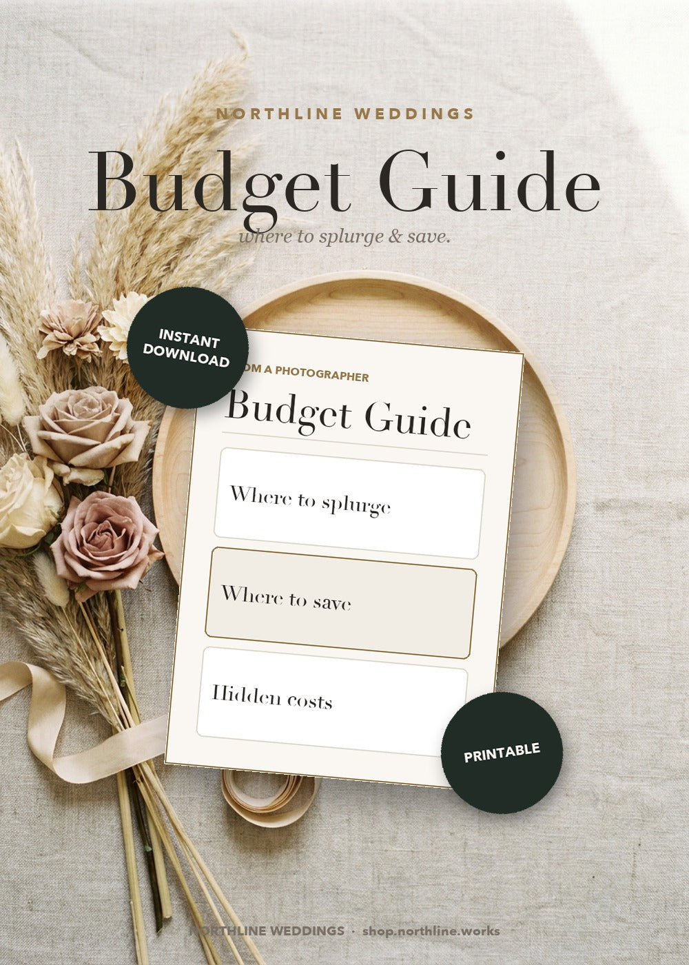 Budget Guide — styled flat lay