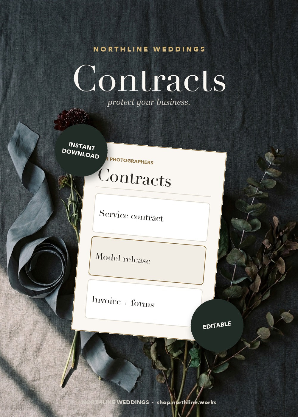 Contracts — styled flat lay