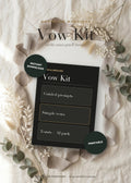 Vow Kit — styled flat lay