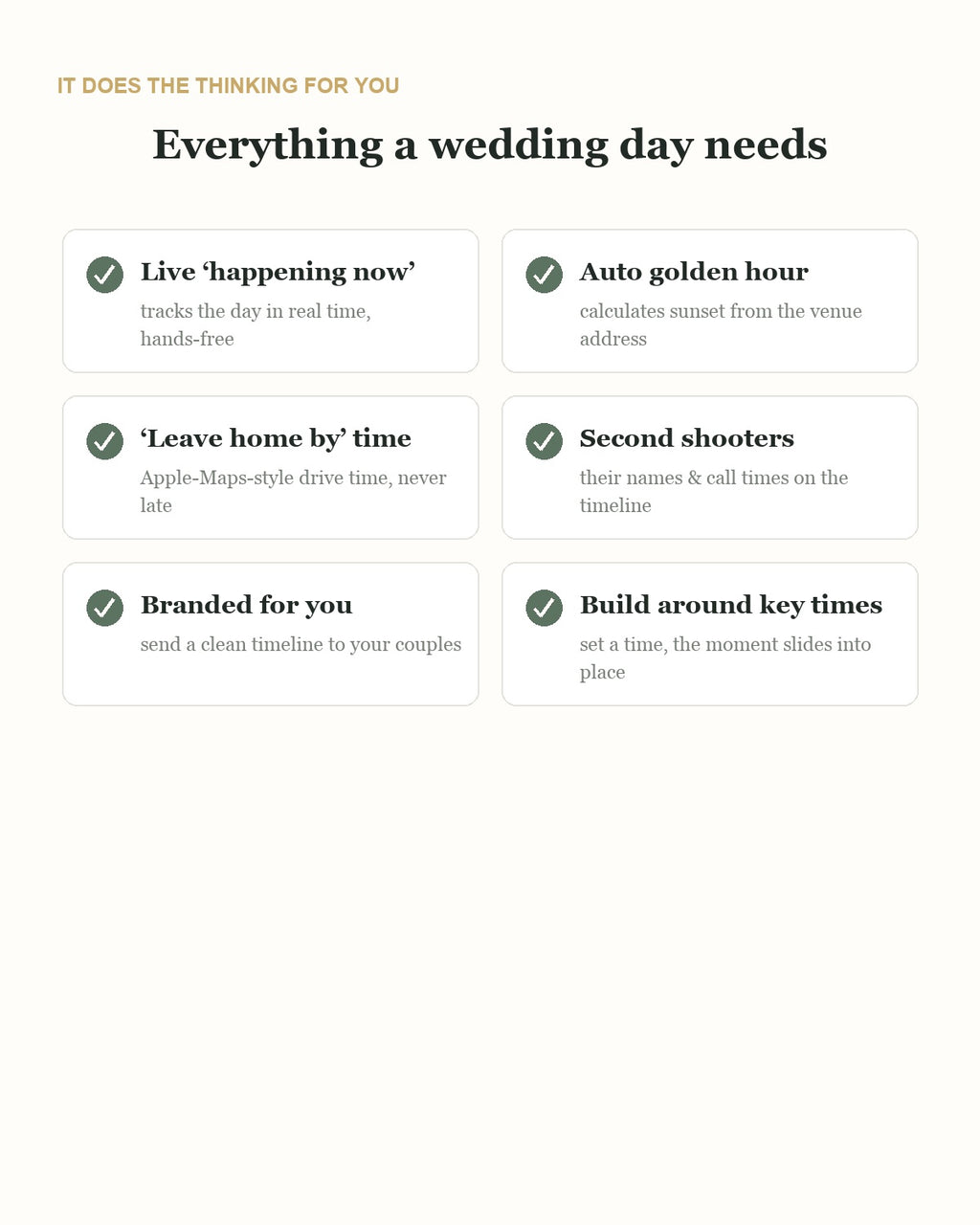 Two apps, one login — everything for the wedding day