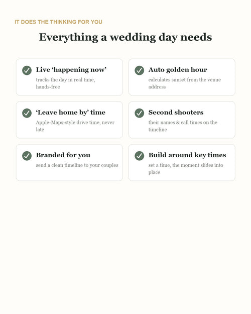 Two apps, one login — everything for the wedding day